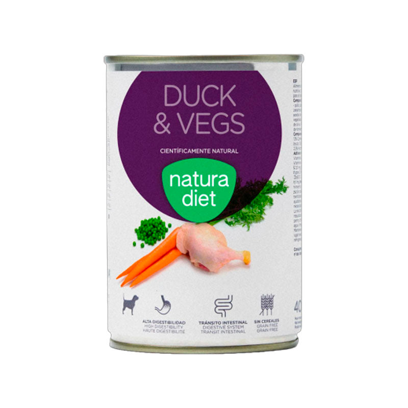Natura Diet Ànec i verdures llauna per a gossos