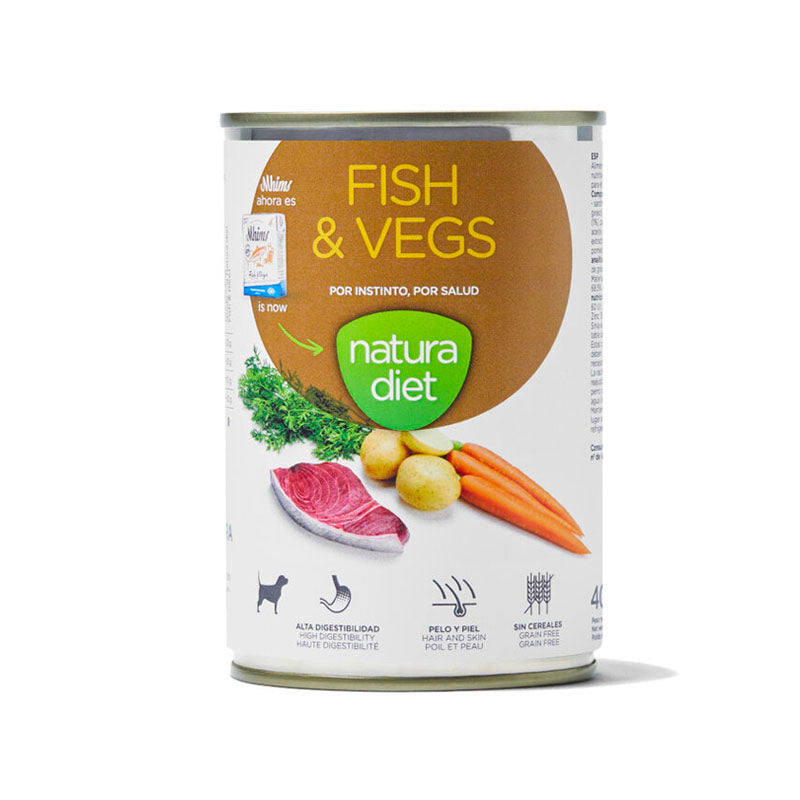 Natura Diet Pescado y verduras lata para perros