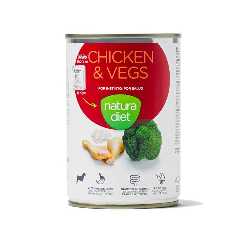 Natura Diet Pollo y verduras lata para perros