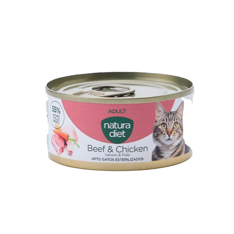 Natura Diet Ternera y pollo lata para gatos Imagen principal del producto