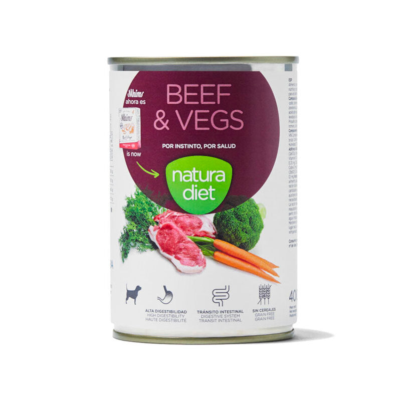 Natura Diet Ternera y verduras lata para perros