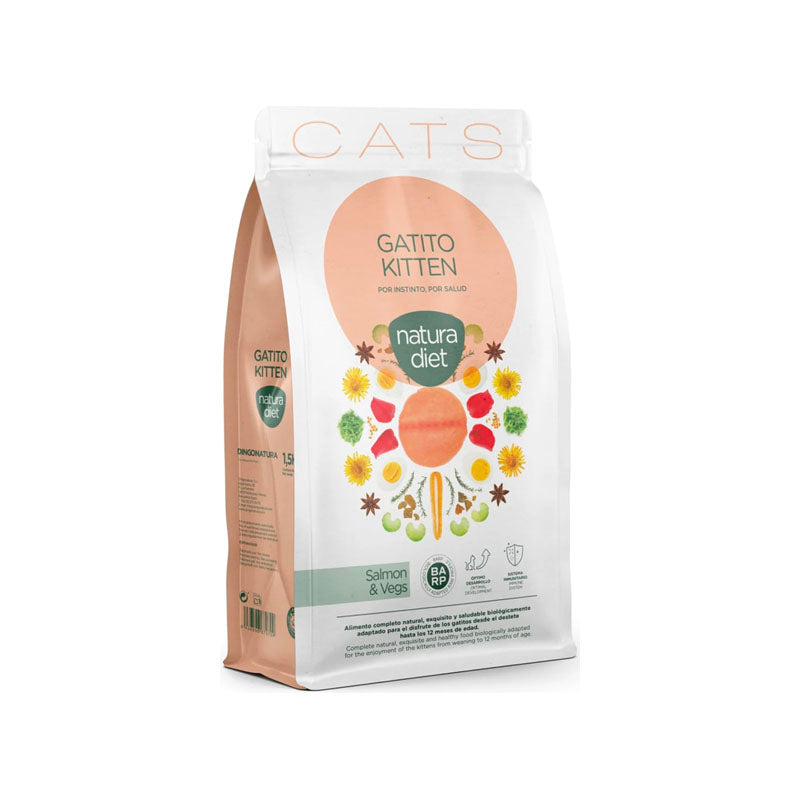 Natura Diet Kitten con salmón pienso para gatitos Imagen principal del producto