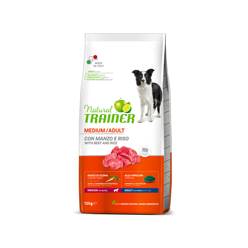 Natural Trainer con buey y arroz pienso para perros