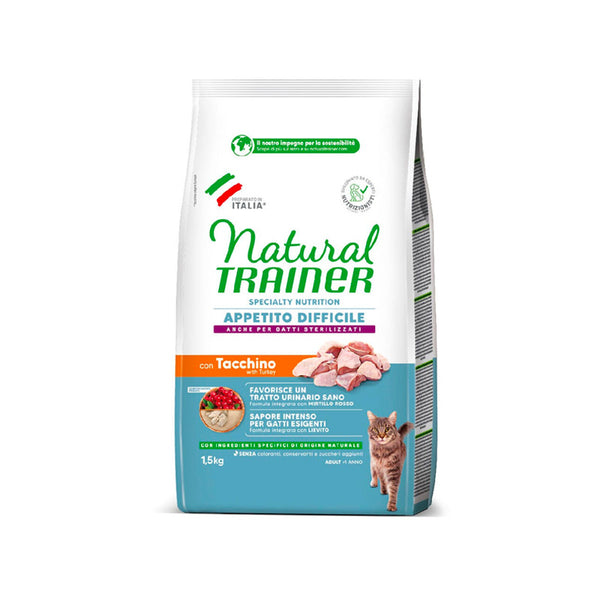 Natural Trainer Exigent con carne Blanca pienso para gatos