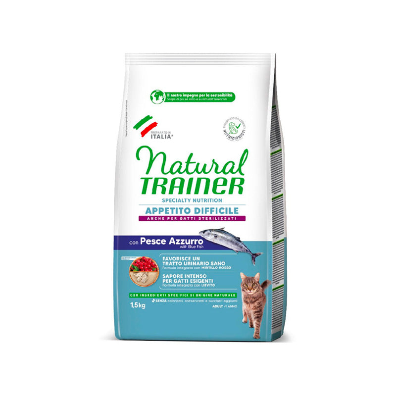 Natural Trainer Exigent con pescado azul pienso para gatos