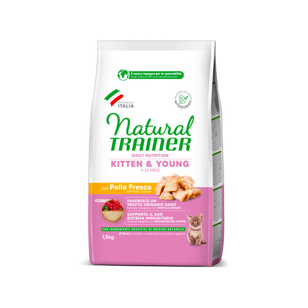 Natural Trainer Kitten con pollo pienso para gatitos
