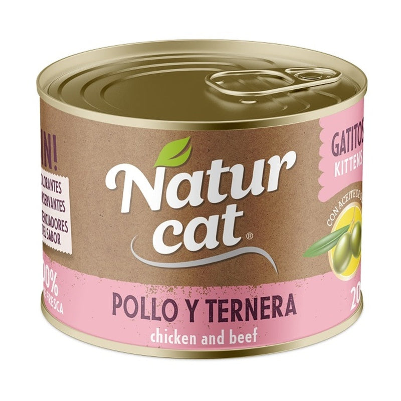 gat llauna kitten pollestre-vedella 200 g Imatge principal del producte