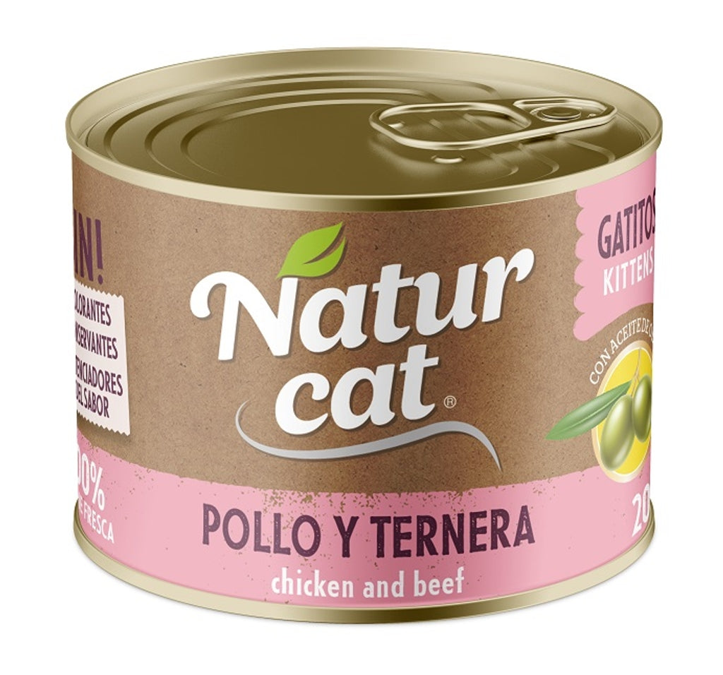 gat llauna kitten pollastre-vedella 200 g