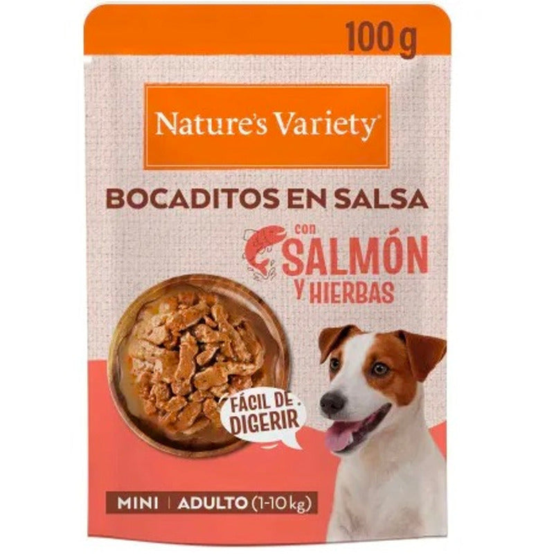 mini bocaditos en salsa con salmón 100gr