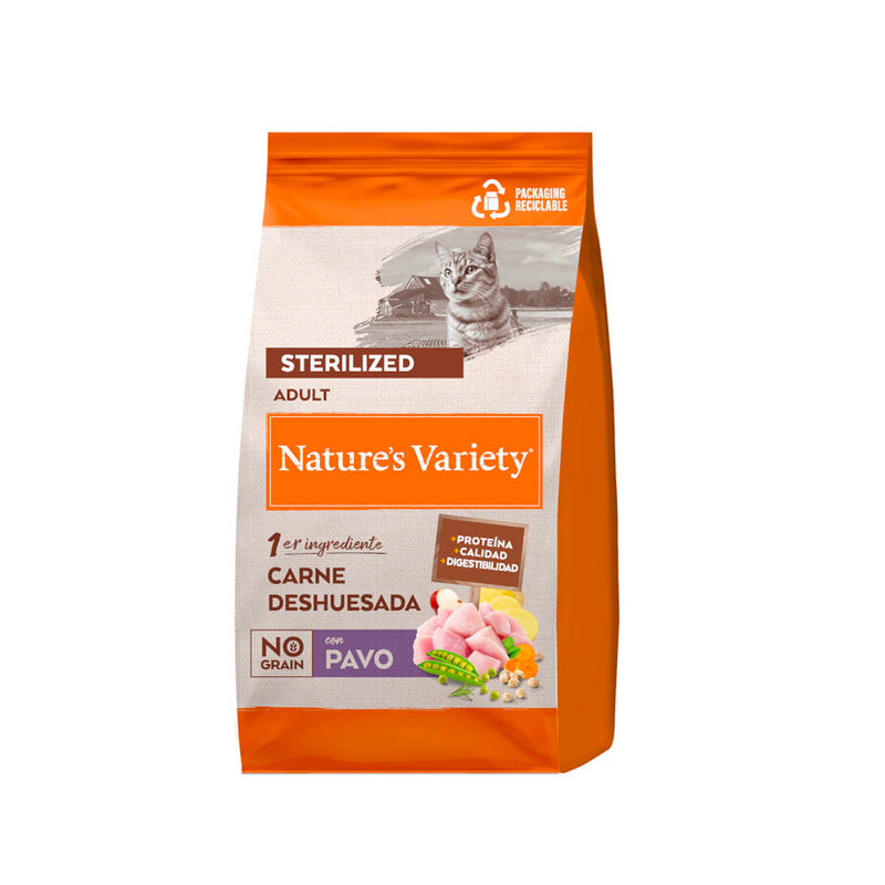 Nature's Variety NO Grain Sterilised con pavo pienso para gatos Imagen principal del producto