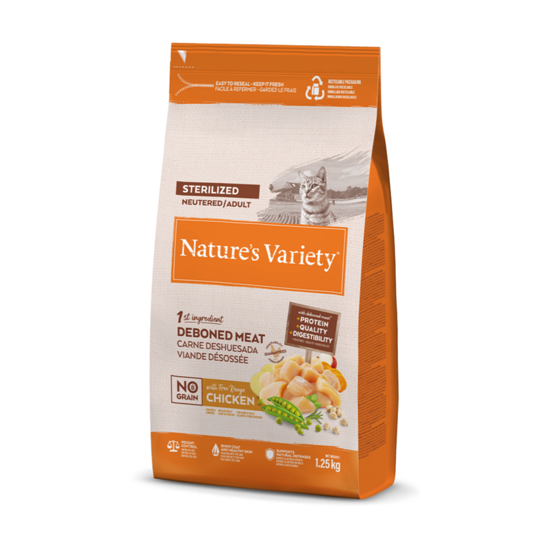 Nature's Variety NO Grain Sterilized con pollo campero 1,25 kg Imatge principal del producte