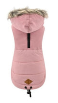 chaqueta con capucha canada rosa