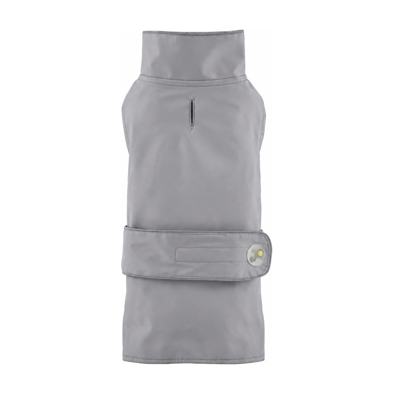 Nayeco Impermeable Dancing Rain Gris, prenda sola sobre fondo blanco
