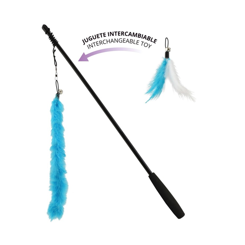 Nayeco Caña con pluma y recambio para gatos