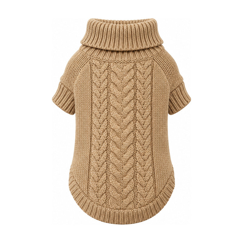 Nayeco Jersey Punto Trenza Beige, prenda sola sobre fondo blanco