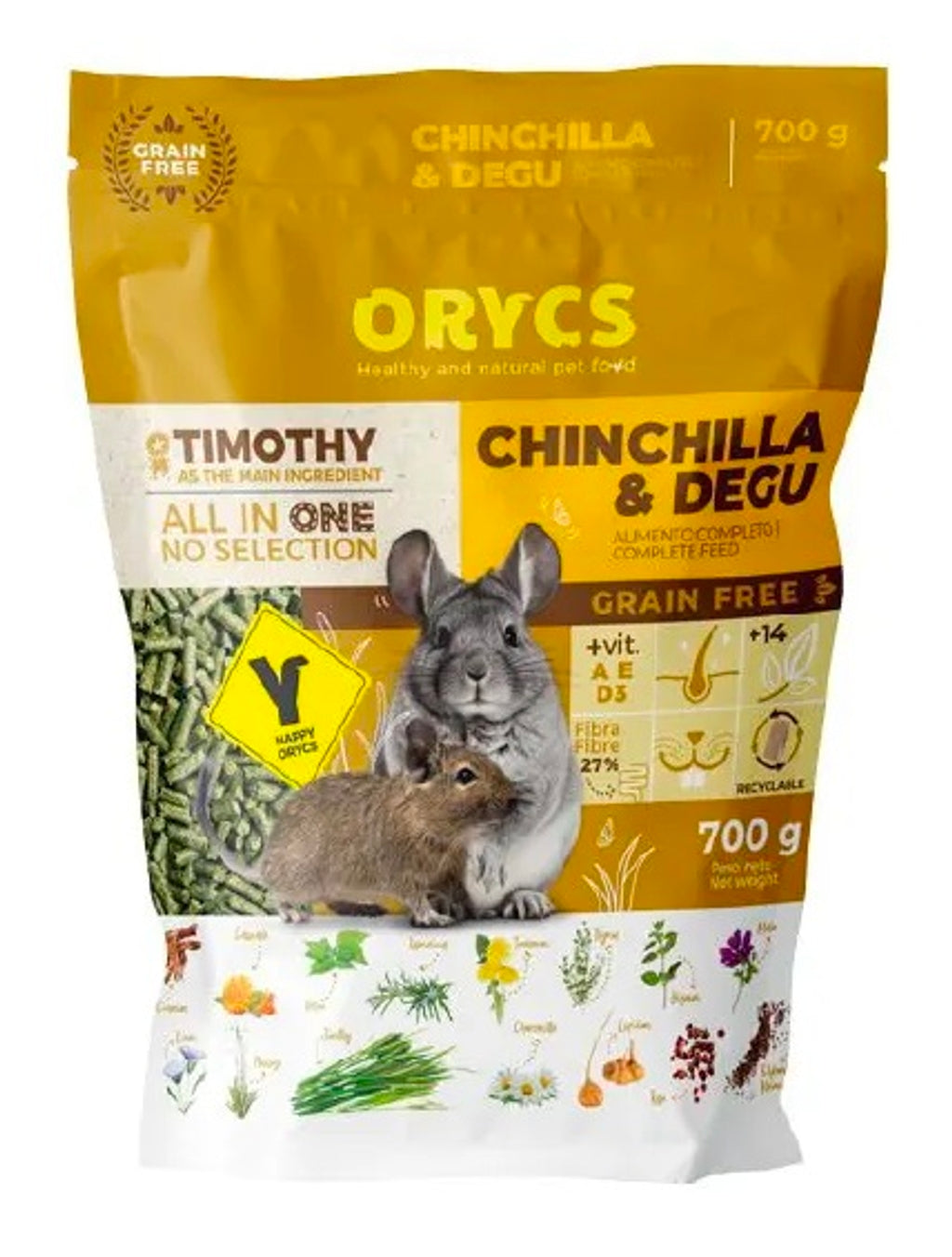chinchilla y degú 700gr Imagen principal del producto