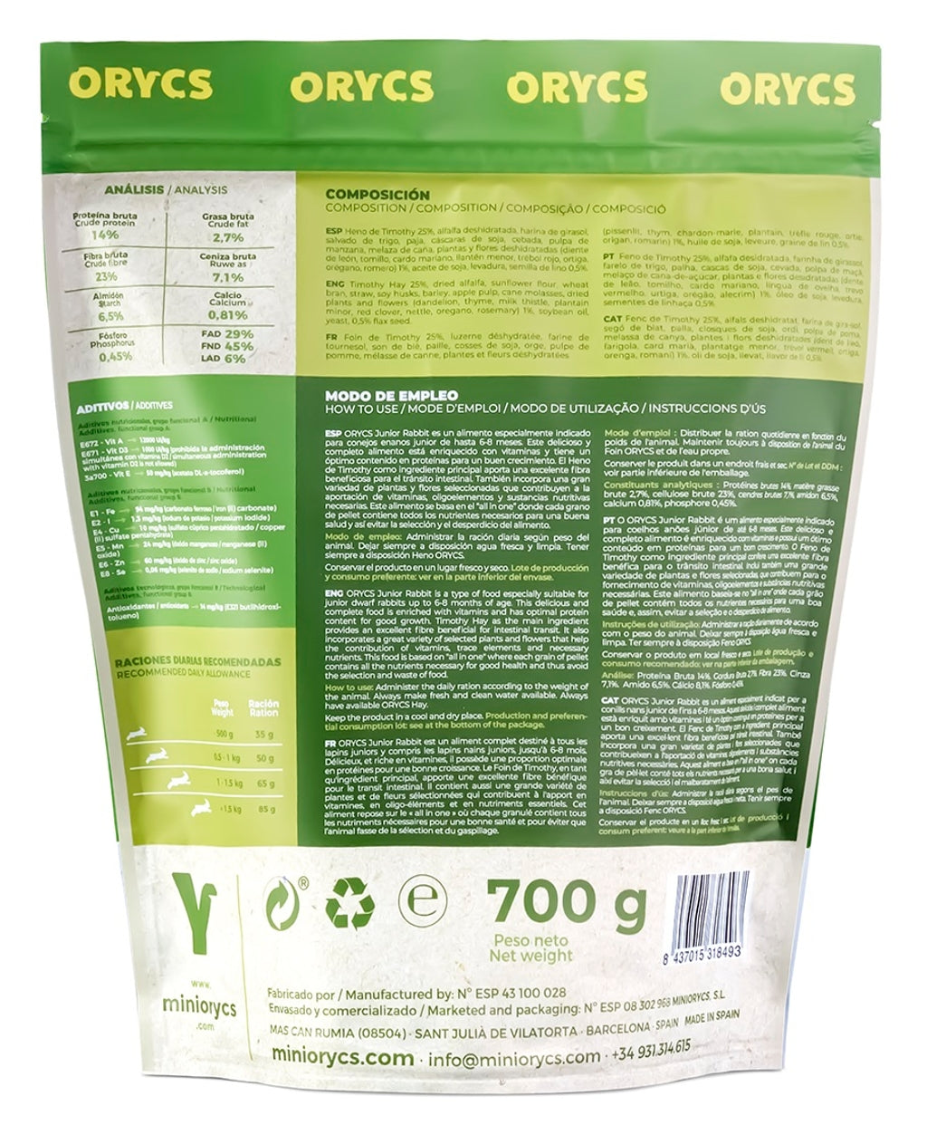 conill júnior 700 g