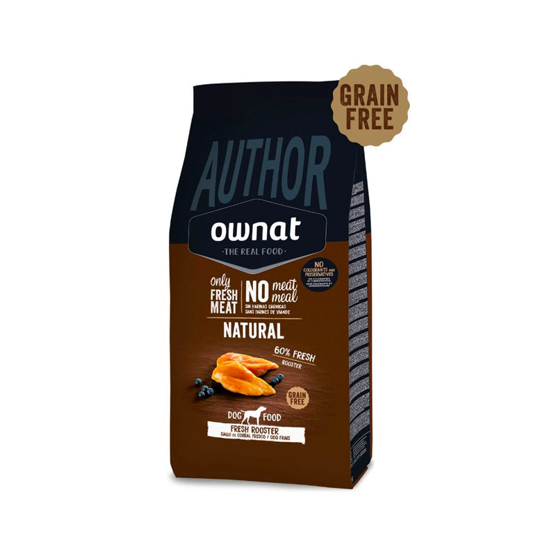 Ownat Author Fresh Rooster pinso per a gossos