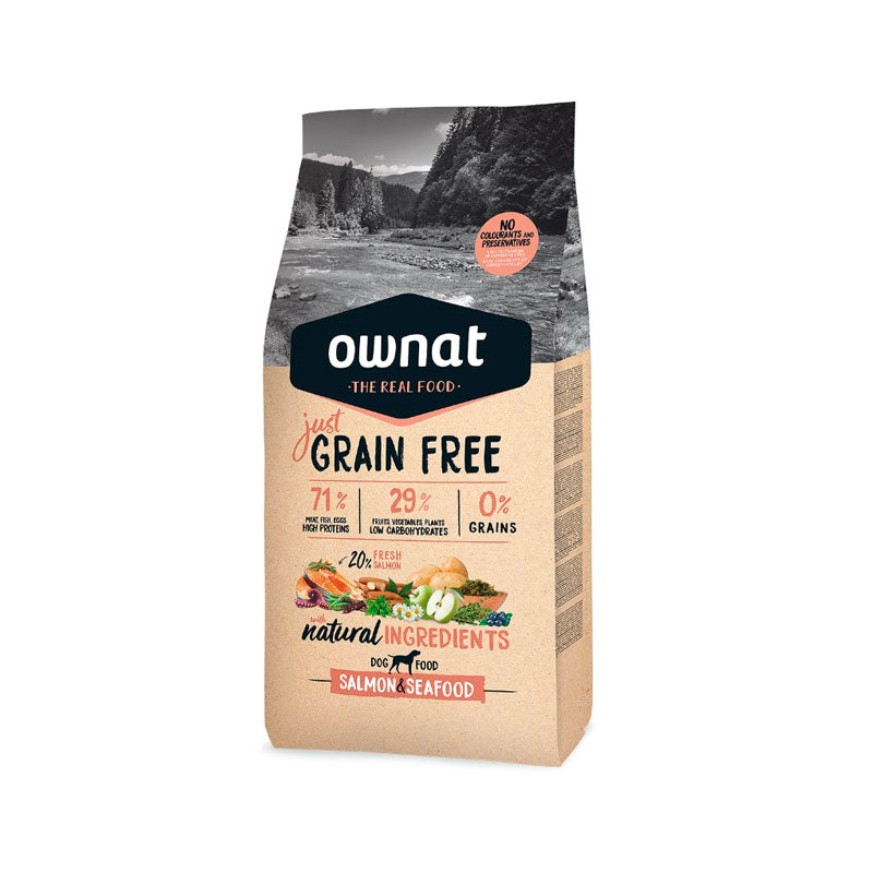 Ownat Just Grain Free Salmó & Seafood pinso per a gossos