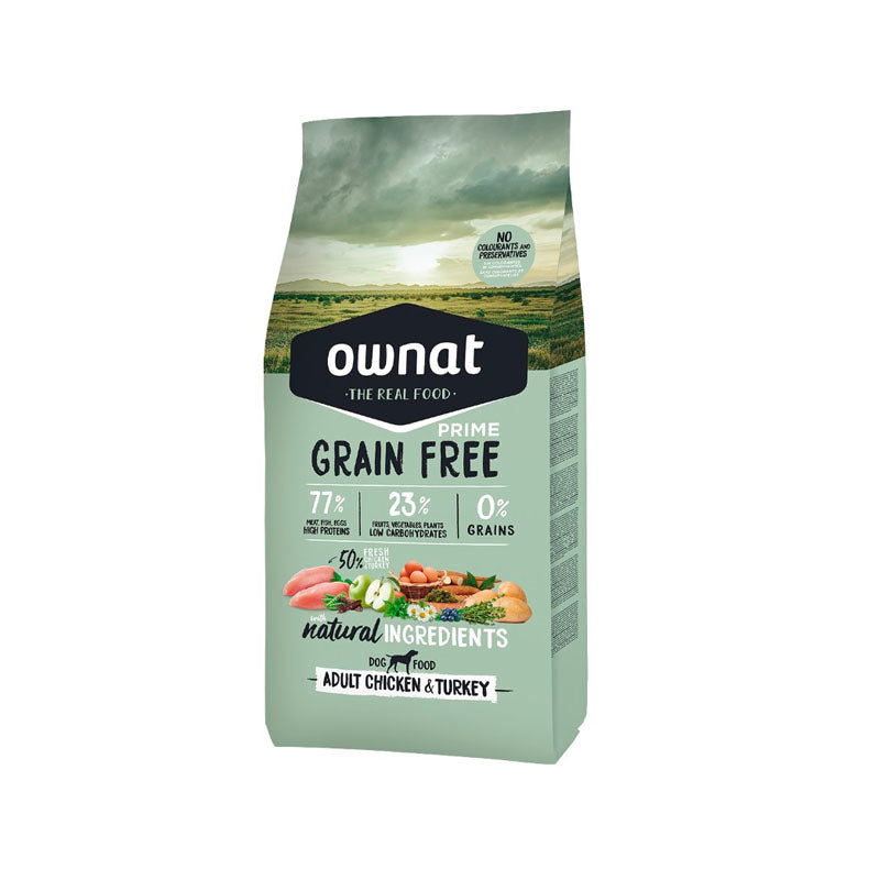Ownat Prime Adult Chicken & Turkey pinso per a gossos