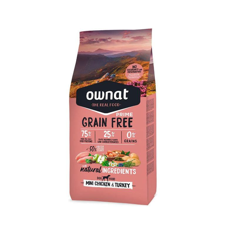 Ownat Prime Mini con pollo y pavo pienso para perros Imagen principal del producto