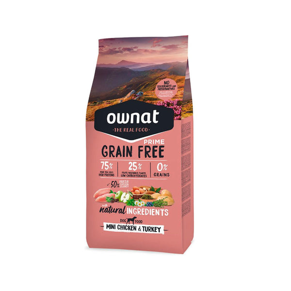 Ownat Prime Mini amb pollastre i gall dindi pinso per a gossos