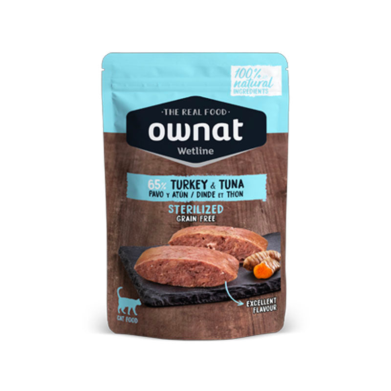 Ownat Wetline con pavo y atún para gatos Esterilizados Imagen principal del producto