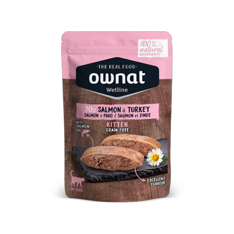 Ownat Wetline con salmón y pavo para gatitos Imagen principal del producto