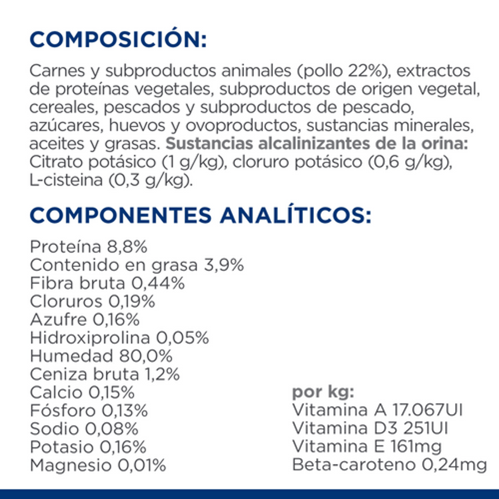 gato c/d urinary care pollo sobre 85gr