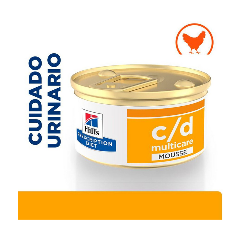 Hill's Prescription Diet c/d Multicare Mousse de pollo para gatos 85 g