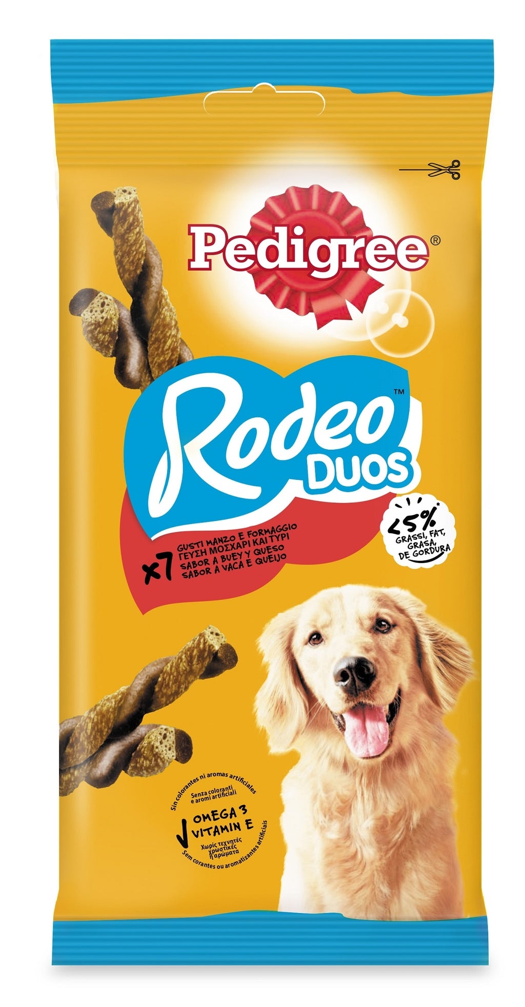 gos rodeo duo vedella i formatge 7un (123 g)