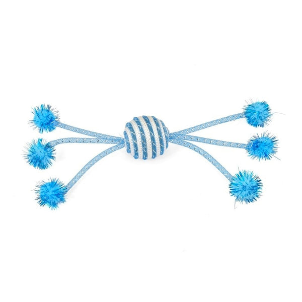 pilota amb pompones blau