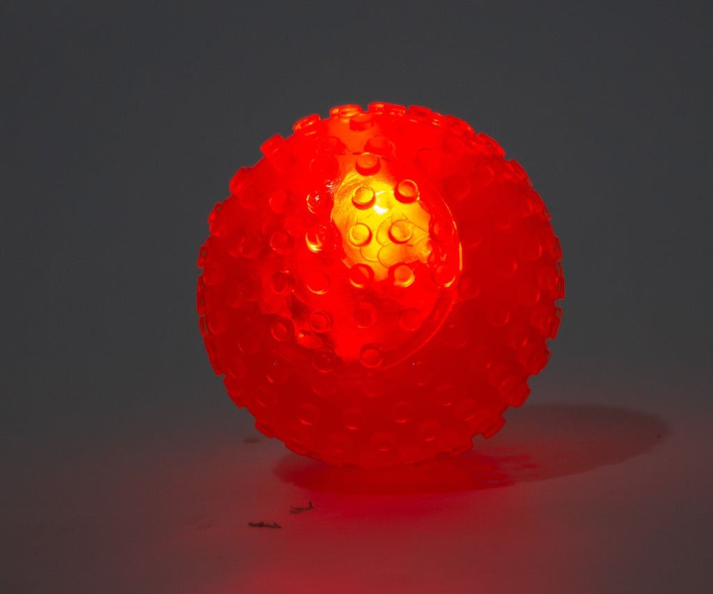 pelota flash roja led 6,5cm