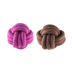 pelota fuerte nudos lila 13cm