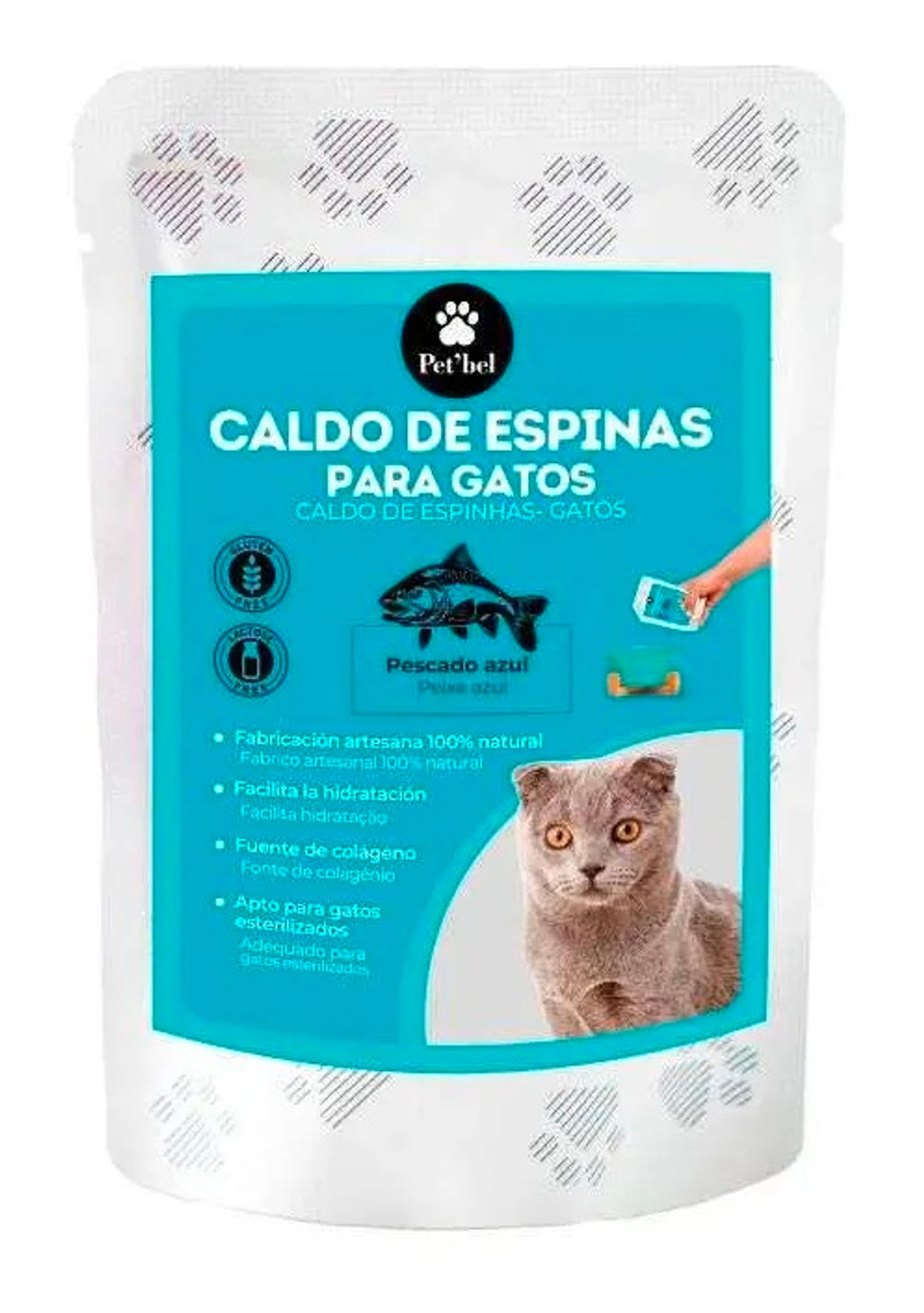 Caldo de espinas de pescado para gato 100ml