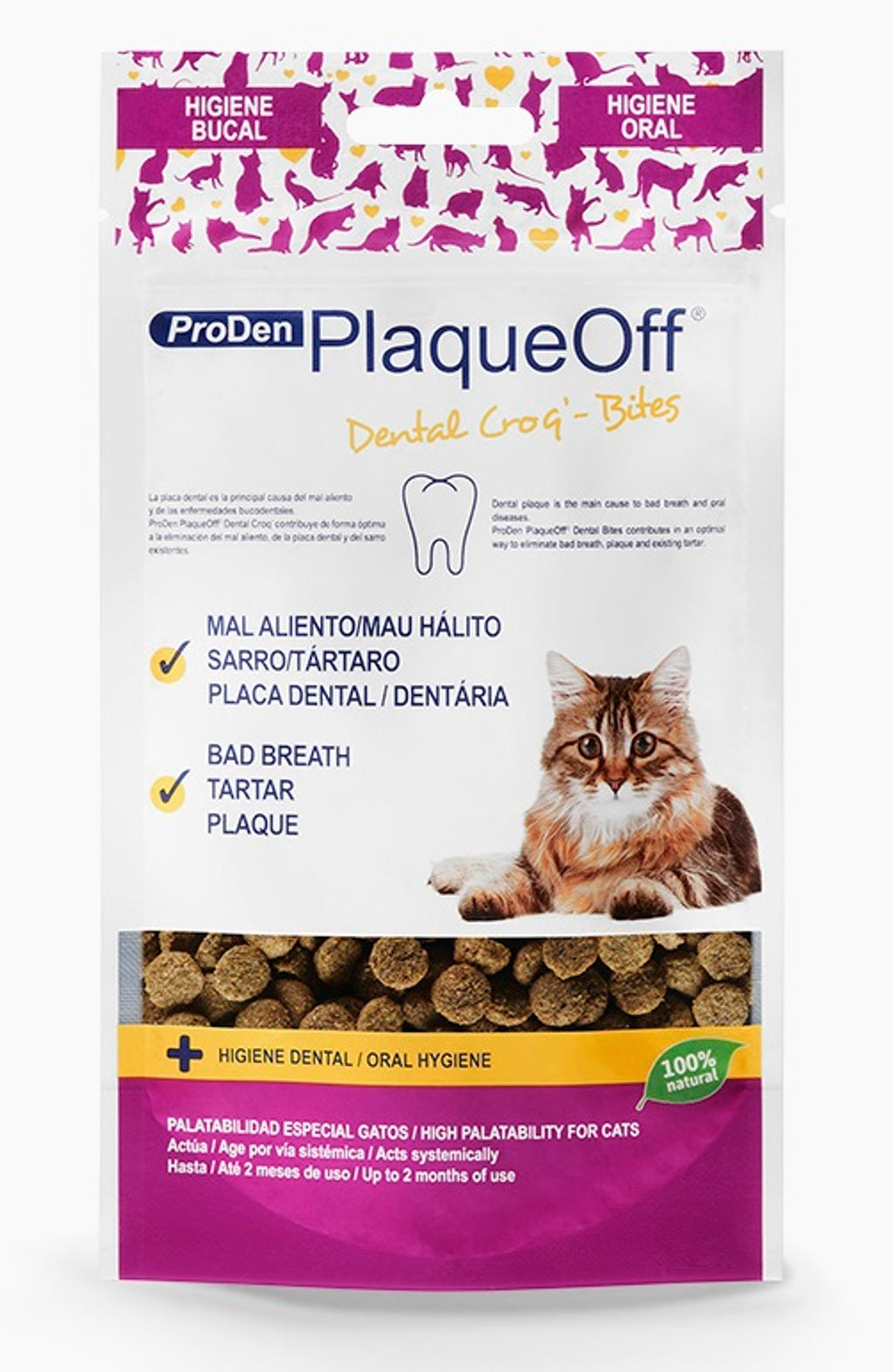 Plaque off dental croq's 60gr gato Imagen principal del producto