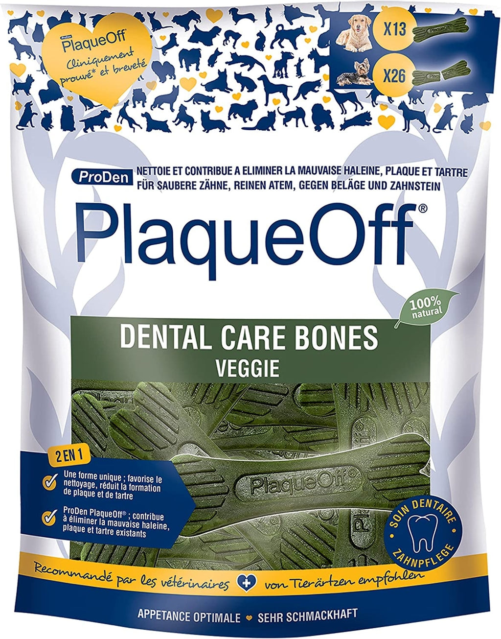 Plaque off dental bones veggie 485gr Imagen principal del producto