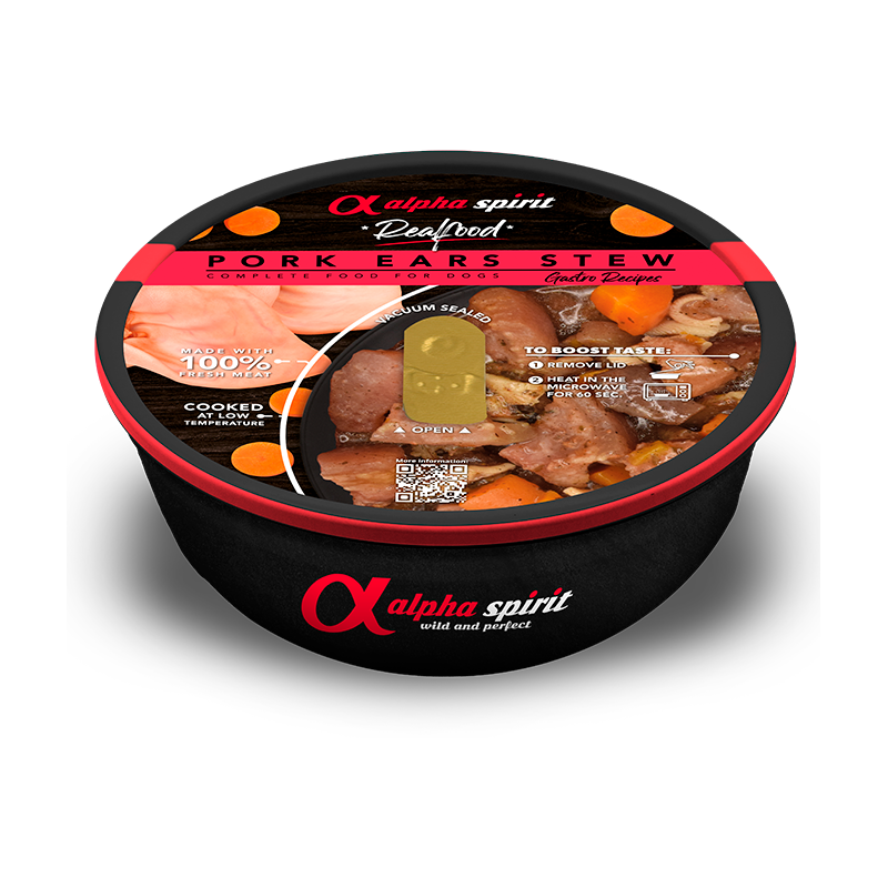 Alpha Spirit Real Food Estofado de oreja de cerdo para perros