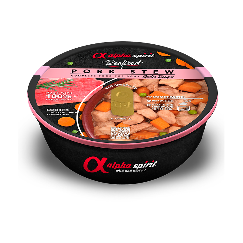 Alpha Spirit Real Food Estofado de cerdo para perros