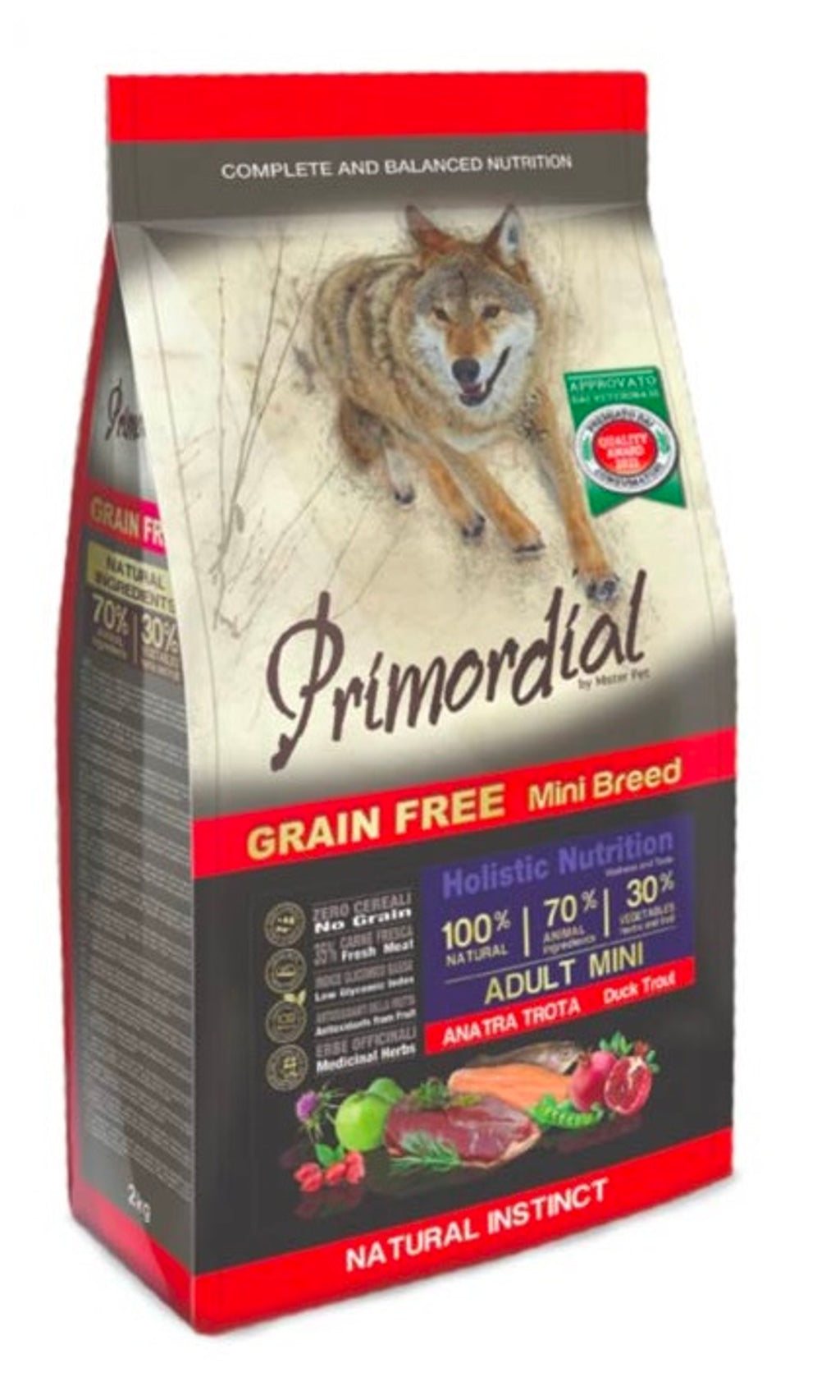 Primordial Gos Mini Ànec i truita Imatge secundària del producte