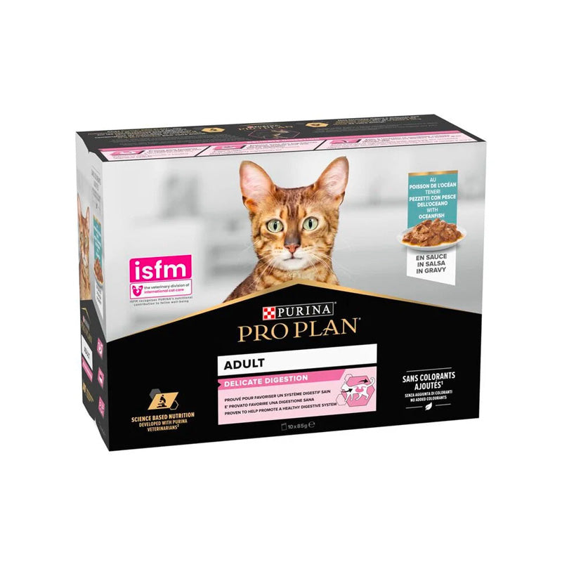 Pro Plan Delicate Digestion amb peix del océano Pouches per a gats