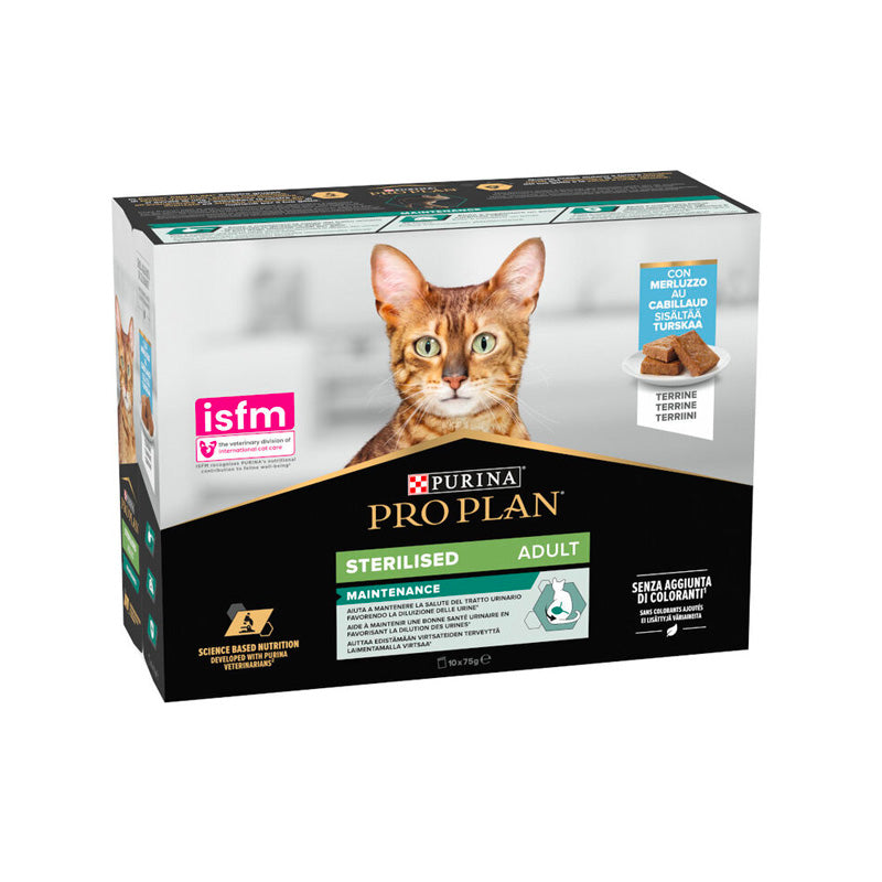 Pro Plan Sterilised con bacalao Pouches para gatos Imagen principal del producto