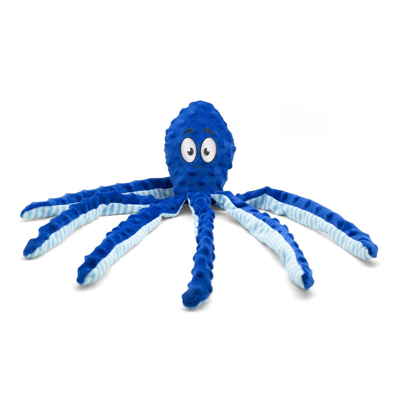 pulpo de peluche con sonajero azul 45cm Imagen principal del producto