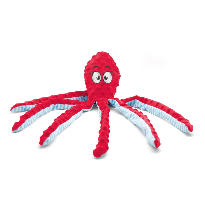 pulpo de peluche con sonajero rojo 45cm Imagen principal del producto