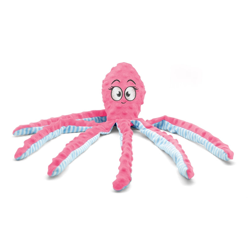 pulpo de peluche con sonajero rosa 45cm Imagen principal del producto