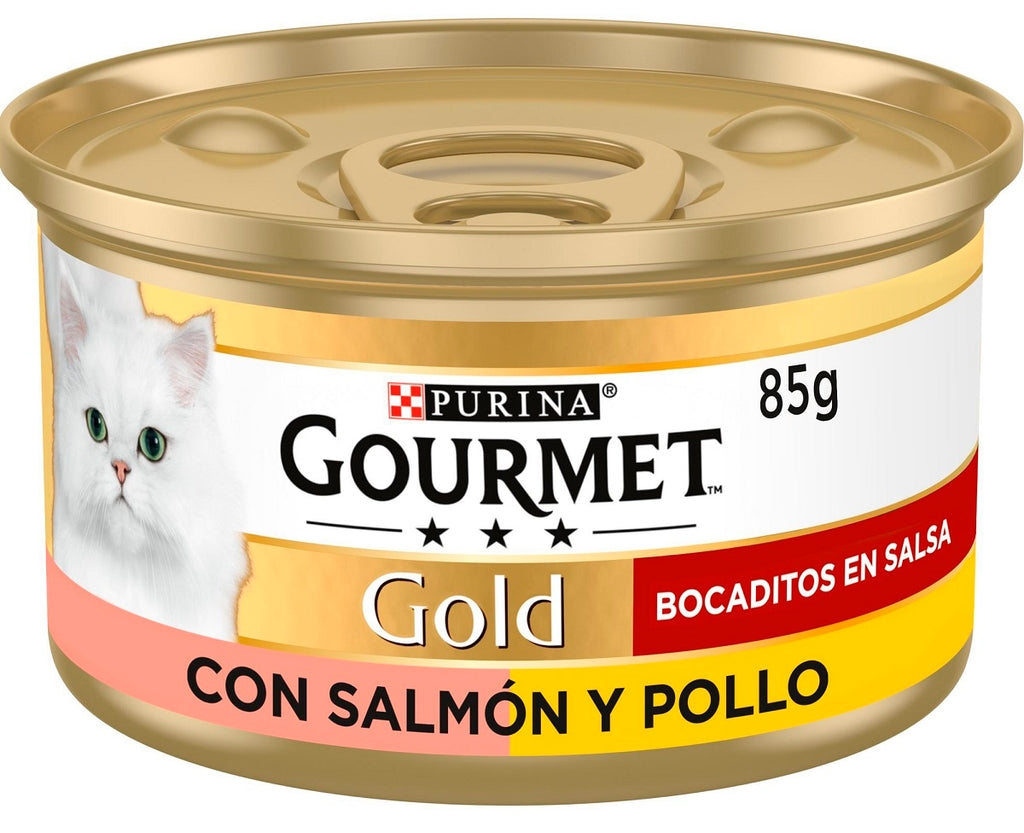 gat gold bocaditos salmó/pollastre 85 g Imatge principal del producte