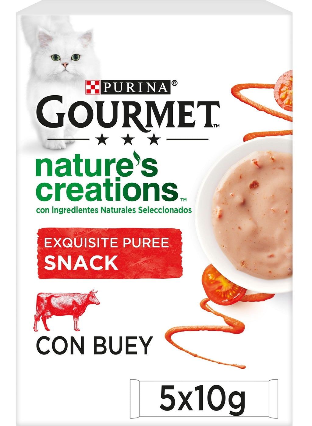 gat nature's puree bou 5x10 g Imatge principal del producte