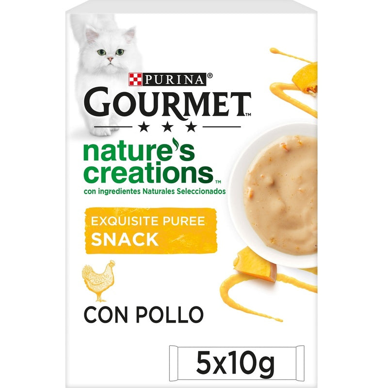 gato nature's puree pollo 5x10gr