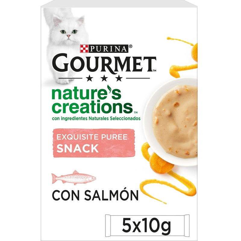 gato nature's puree salmón 5x10gr