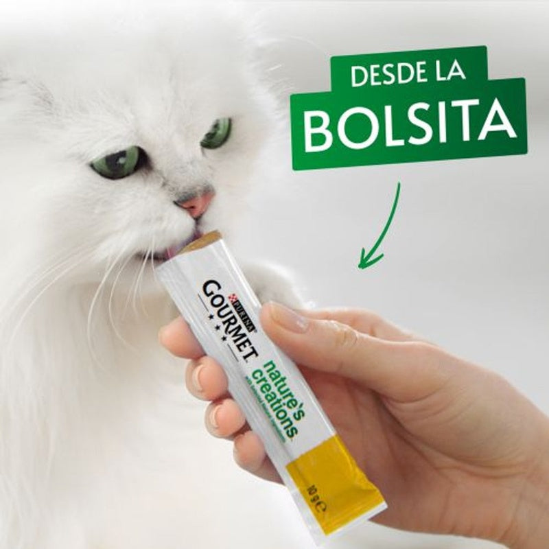 gato nature's puree salmón 5x10gr